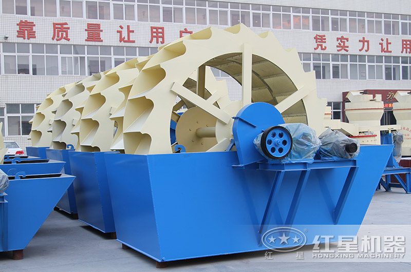 輪斗式洗砂機款型多樣，單輪、雙輪、三輪這都有